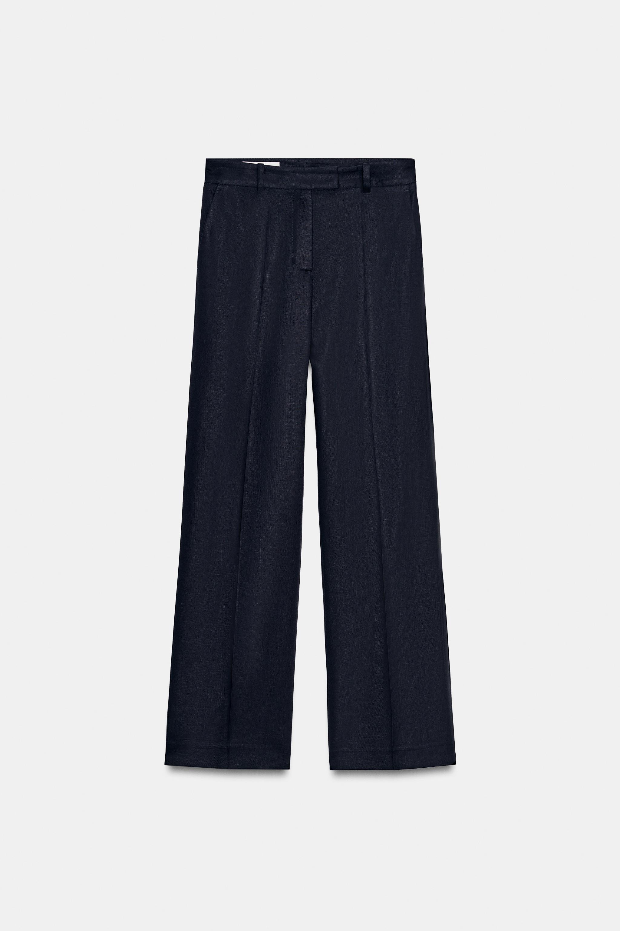 PANTALON DROIT AVEC LIN